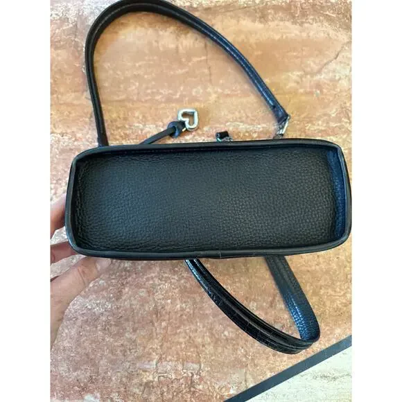 Brighton Vintage Black Quilted Studded Tote Satchel Shoulder Bag VGUC - Picture 5 of 7